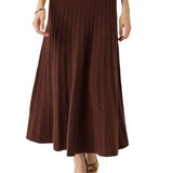 30% Cashmere and 70% Merino Wool Pleated Skirt