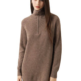 30% カシミア 70% メリノウール ハーフジップ セーター