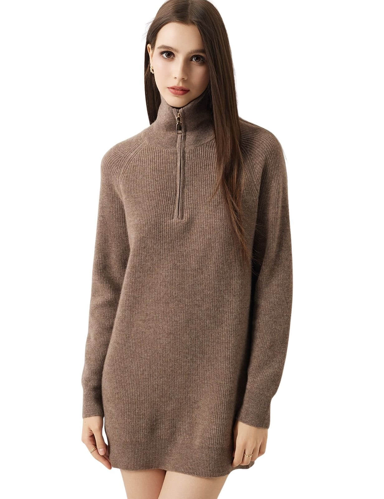 30% Cashmere 70% Merino Wool Half-Zip Sweater