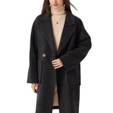 Double Breasted 100% Merino Wool Long Coat