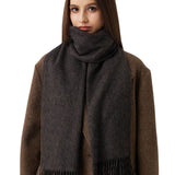 100% Merino Wool Scarf Solid Warm Ultra-Soft