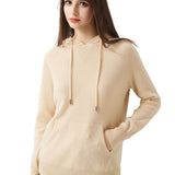 30% Cashmere 70% Merino Wool Hooded Knit Sweater