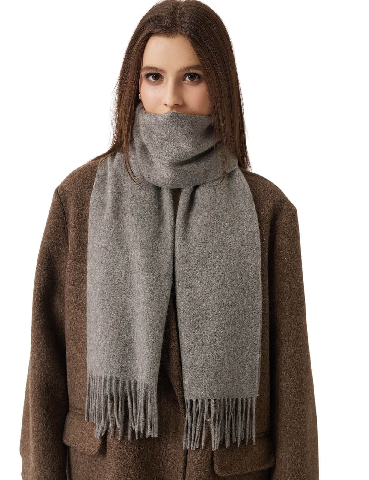 100% Pure Cashmere Scarf Fall Winter Plaid Soft