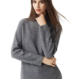 Pull à col montant sans couture 100 % laine mérinos