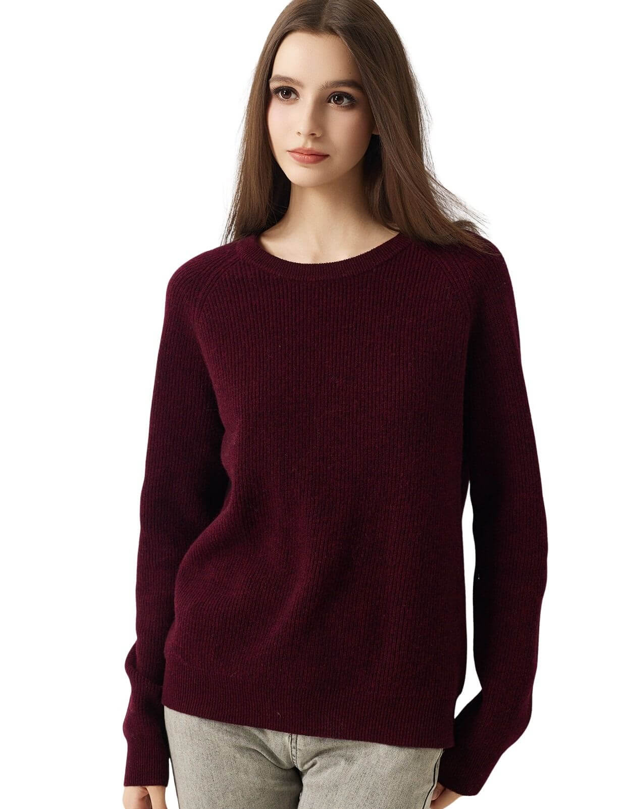 Maglione girocollo 100% lana merino