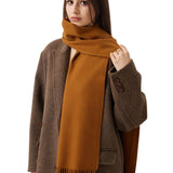 100% Merino Wool Scarf Solid Warm Ultra-Soft