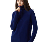 Maglione con zip e collo a lupetto in 100% lana merino