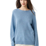 30% Cashmere 70% Merino Wool Seamless Crew Neck Sweater