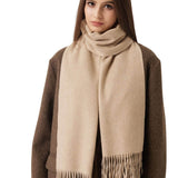100% Merino Wool Scarf Solid Warm Ultra-Soft