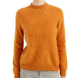 Chanyarn Women's 100% Merino Wool Luxury Soft Fall Winter Warm Long Sleeve Mock Neck Brushed Fuzzy Pullover Sweater