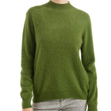 Chanyarn Women's 100% Merino Wool Luxury Soft Fall Winter Warm Long Sleeve Mock Neck Brushed Fuzzy Pullover Sweater