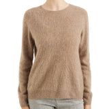 Chanyarn Women's 100% Merino Wool Luxury Soft Fall Winter Warm Crewneck Long Sleeve Brushed Fuzzy Pullover Sweater