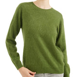 Chanyarn Women's 100% Merino Wool Luxury Soft Fall Winter Warm Crewneck Long Sleeve Brushed Fuzzy Pullover Sweater