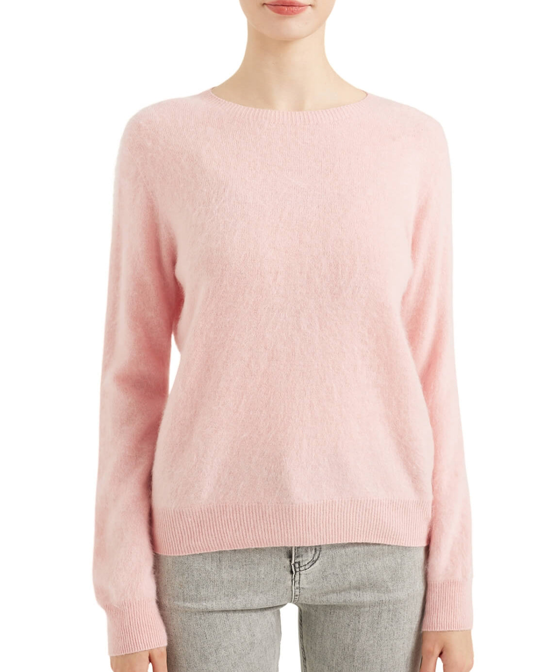 Chanyarn Women's 100% Merino Wool Luxury Soft Fall Winter Warm Crewneck Long Sleeve Brushed Fuzzy Pullover Sweater