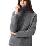 Pull à col roulé sans couture 100 % laine mérinos