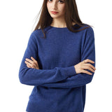 30% Cashmere 70% Merino Wool Seamless Crew Neck Sweater