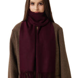 100% Pure Cashmere Scarf Fall Winter Plaid Soft