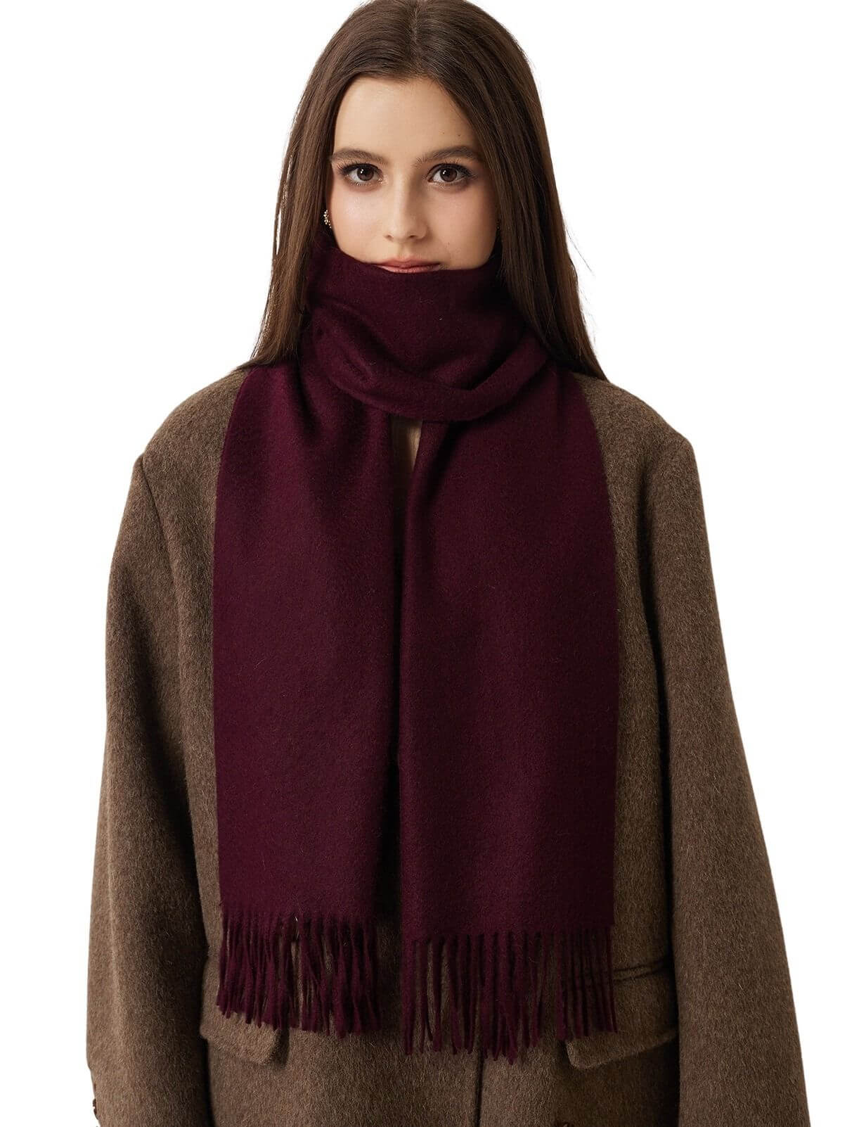 100% Pure Cashmere Scarf Fall Winter Plaid Soft