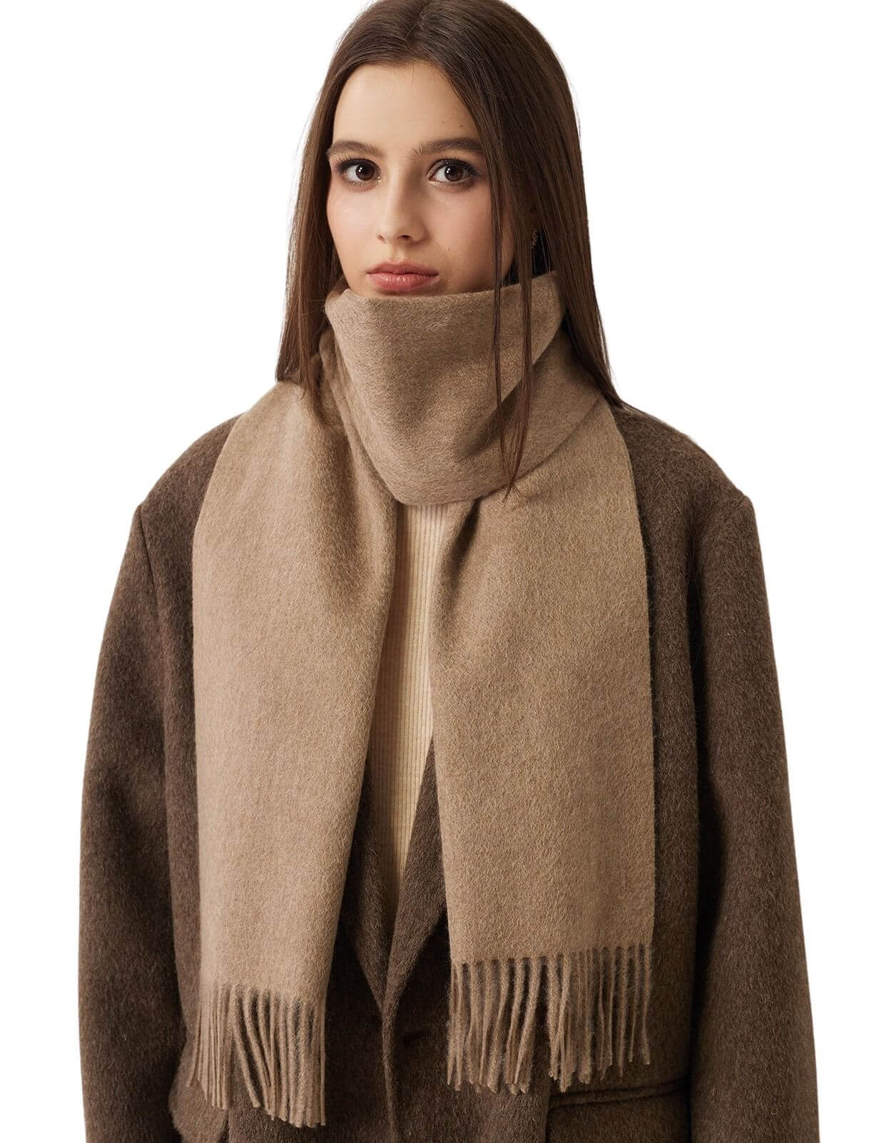 100% Pure Cashmere Scarf Fall Winter Plaid Soft