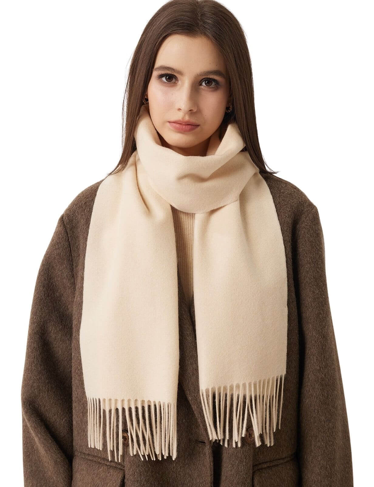 100% Pure Cashmere Scarf Fall Winter Plaid Soft