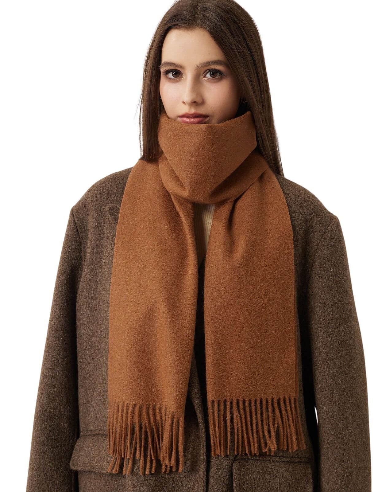 100% Pure Cashmere Scarf Fall Winter Plaid Soft