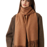 100% Merino Wool Scarf Solid Warm Ultra-Soft
