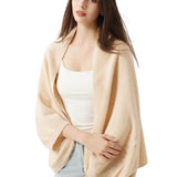 100% Merino Wool Knit Wrap Shawl with Sleeves