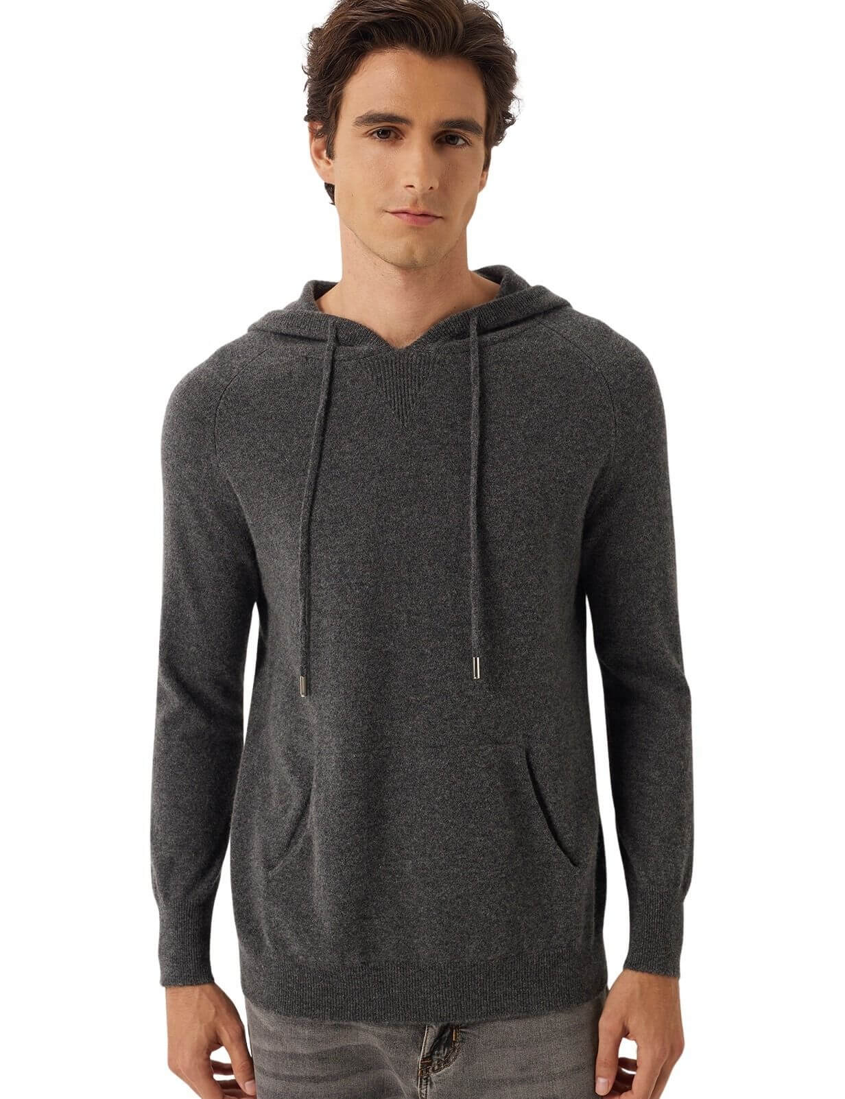 100% Cashmere Hoodies Knit Sweater Pullover