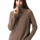 30% Cashmere 70% Merino Wool Turtle Neck Cardigan