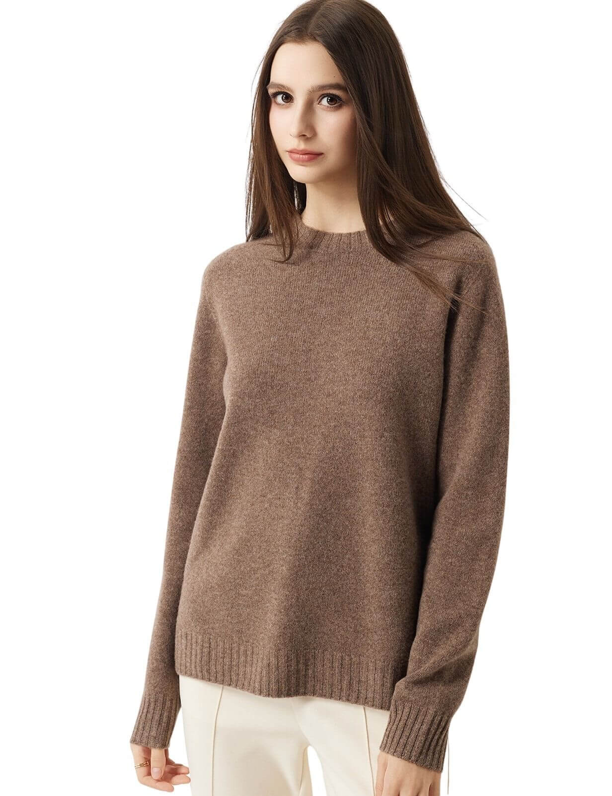100% Merino Wool Seamless Crewneck Sweater
