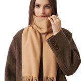 100% Pure Cashmere Scarf Fall Winter Plaid Soft
