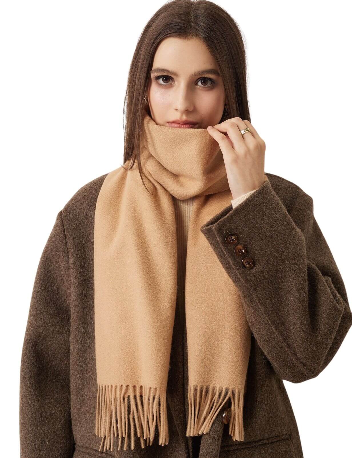 100% Pure Cashmere Scarf Fall Winter Plaid Soft