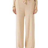 30% Cashmere,70% Merino Wool Wide Leg Sweatpants