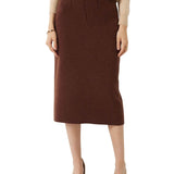30% Cashmere and 70% Merino Wool High Waist Skirt