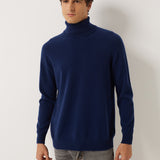 100% Cashmere Turtleneck Seamless Knit Sweater