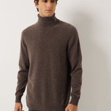 100% Cashmere Turtleneck Seamless Knit Sweater