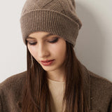 100% Cashmere Unisex Winter Knit Beanie