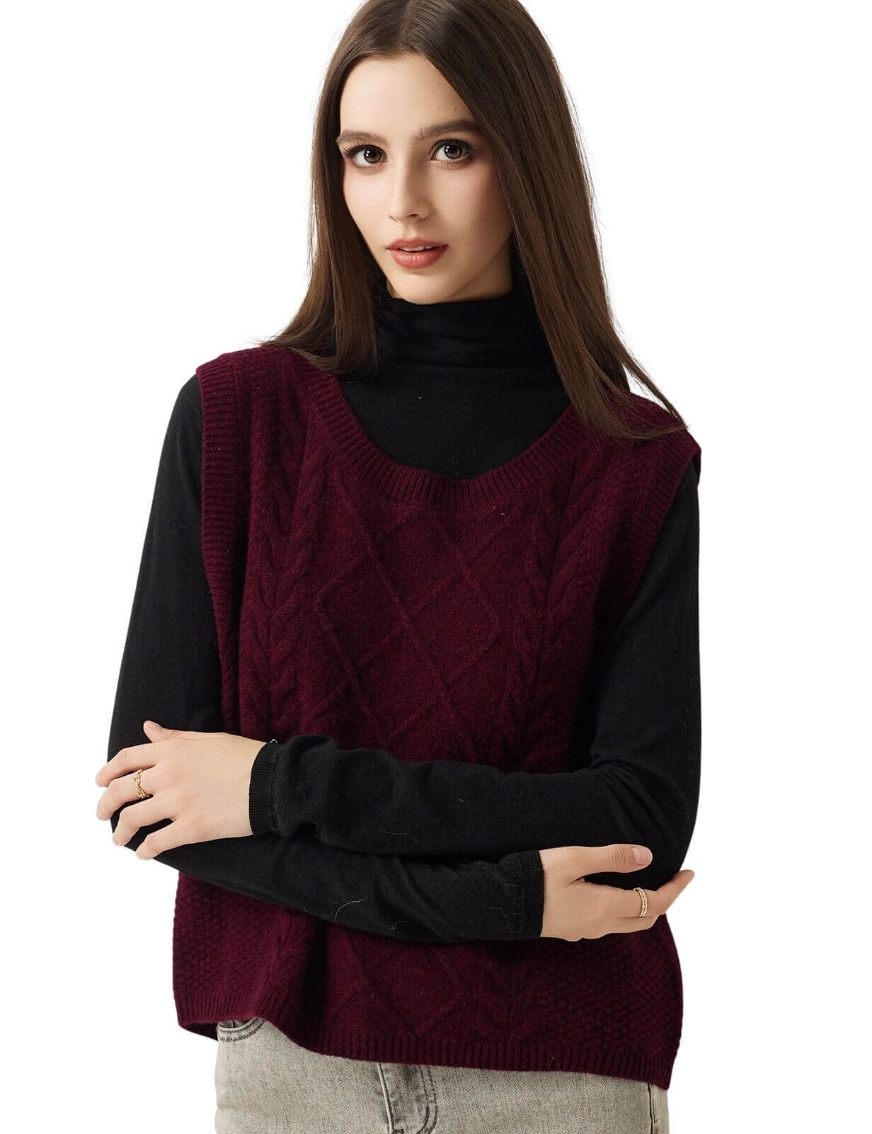 100% Merino Wool Crewneck Sweater Vest