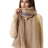 100% Merino Wool Houndstooth Large Shawls and Wraps