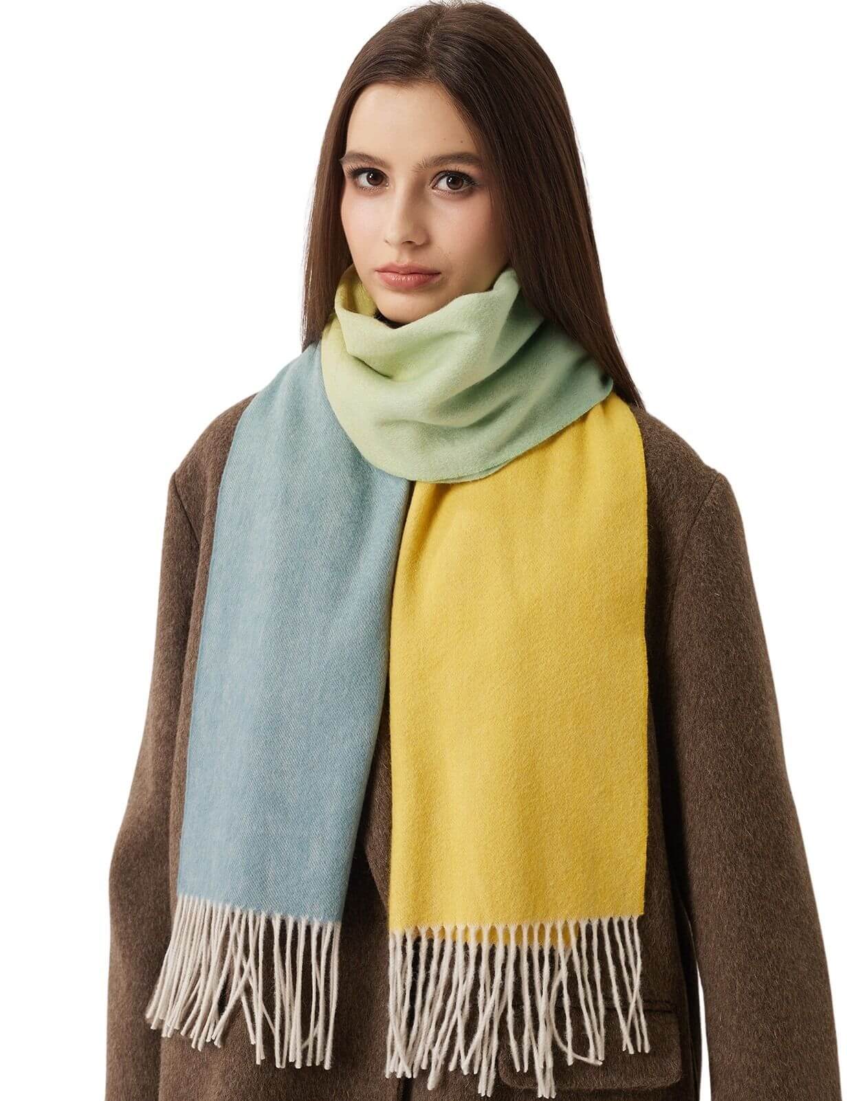 100% Merino Wool Scarf Fall Winter Knitted Scarves