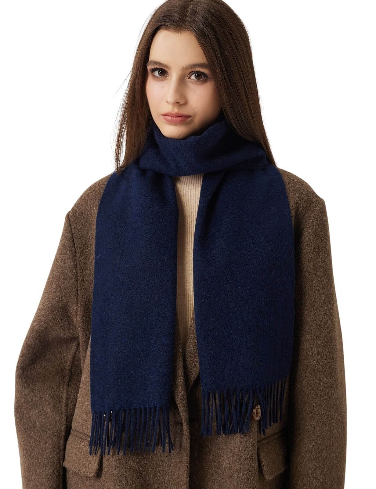 100% Pure Cashmere Scarf Fall Winter Plaid Soft