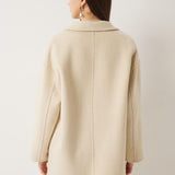 100% Merino Wool Double Breasted Short Coat