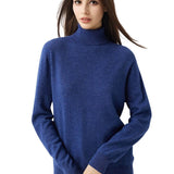 30% Cashmere 70% Merino Wool Seamless Turtleneck Sweater