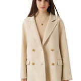 100% Merino Wool Double Breasted Pea Coat