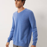 100% Cashmere V Neck Seamless Knit Sweater