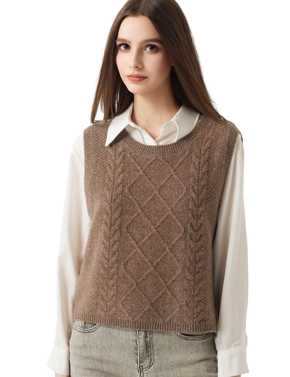 100% Merino Wool Crewneck Sweater Vest
