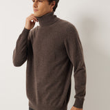 100% Cashmere Turtleneck Seamless Knit Sweater