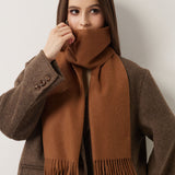 100% Pure Cashmere Scarf Fall Winter Plaid Soft