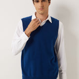 100% Cashmere V Neck Knit Sweater Vest