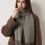 100% Pure Cashmere Scarf Fall Winter Plaid Soft